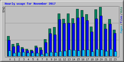 Hourly usage for November 2017