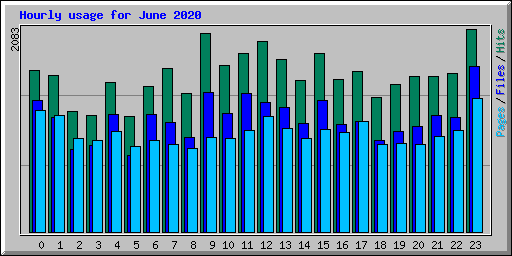Hourly usage for June 2020